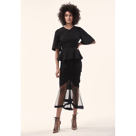 NWT Acler Beasley black peplum top - US 4 / Small